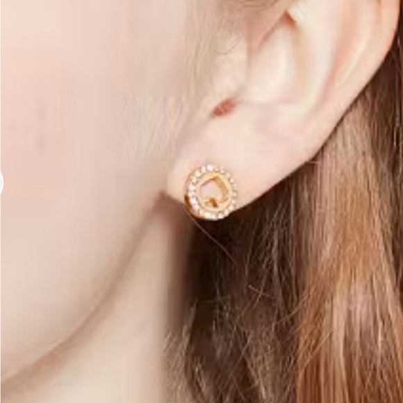Kate Spade Spot the Spade Pave Halo Spade Stud Earrings - Picture 3 of 3